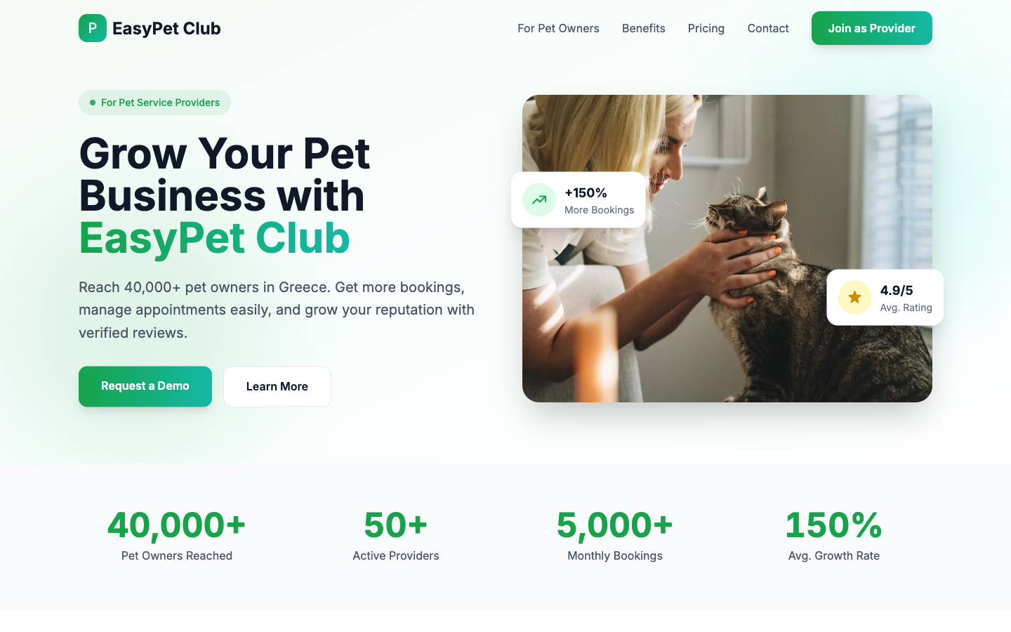 Provider Landing Page